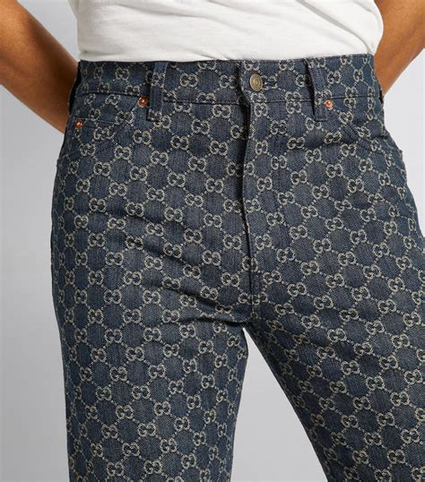 jeans gucci verniciati|gucci jacquard jeans.